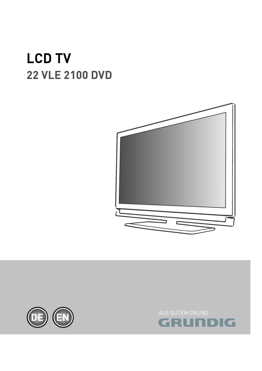 Grundig 22 VLE 2100 DVD manual Lcd Tv 