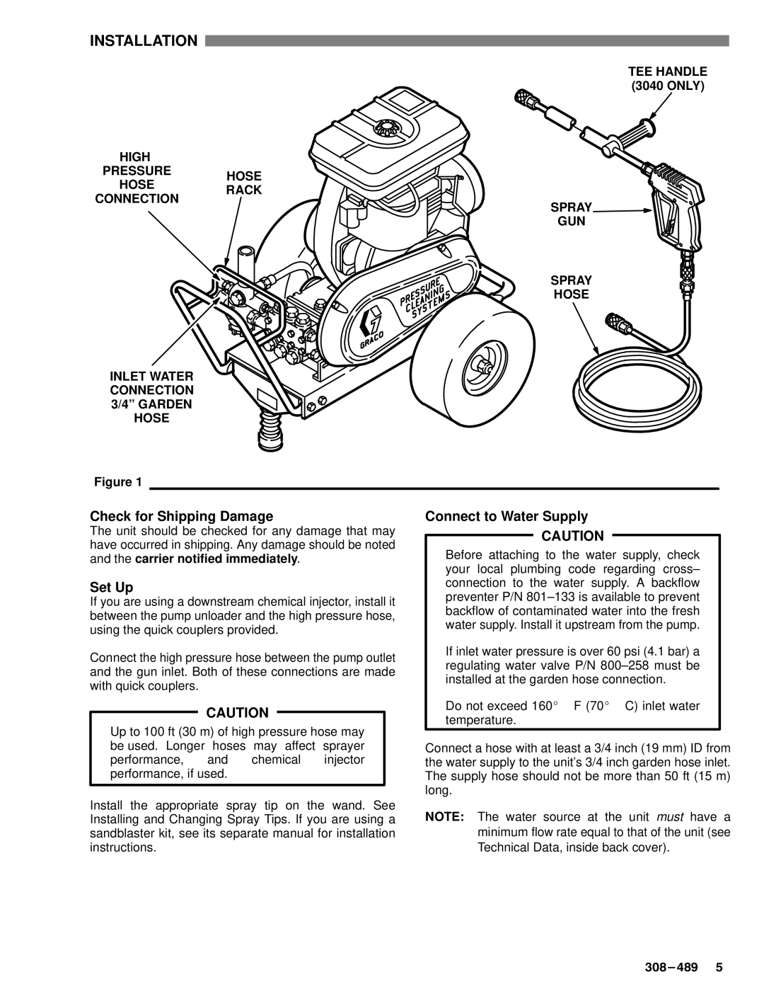 Grundig 2245 manual Installation, Check for Shipping Damage, Set Up, Connect to Water Supply 