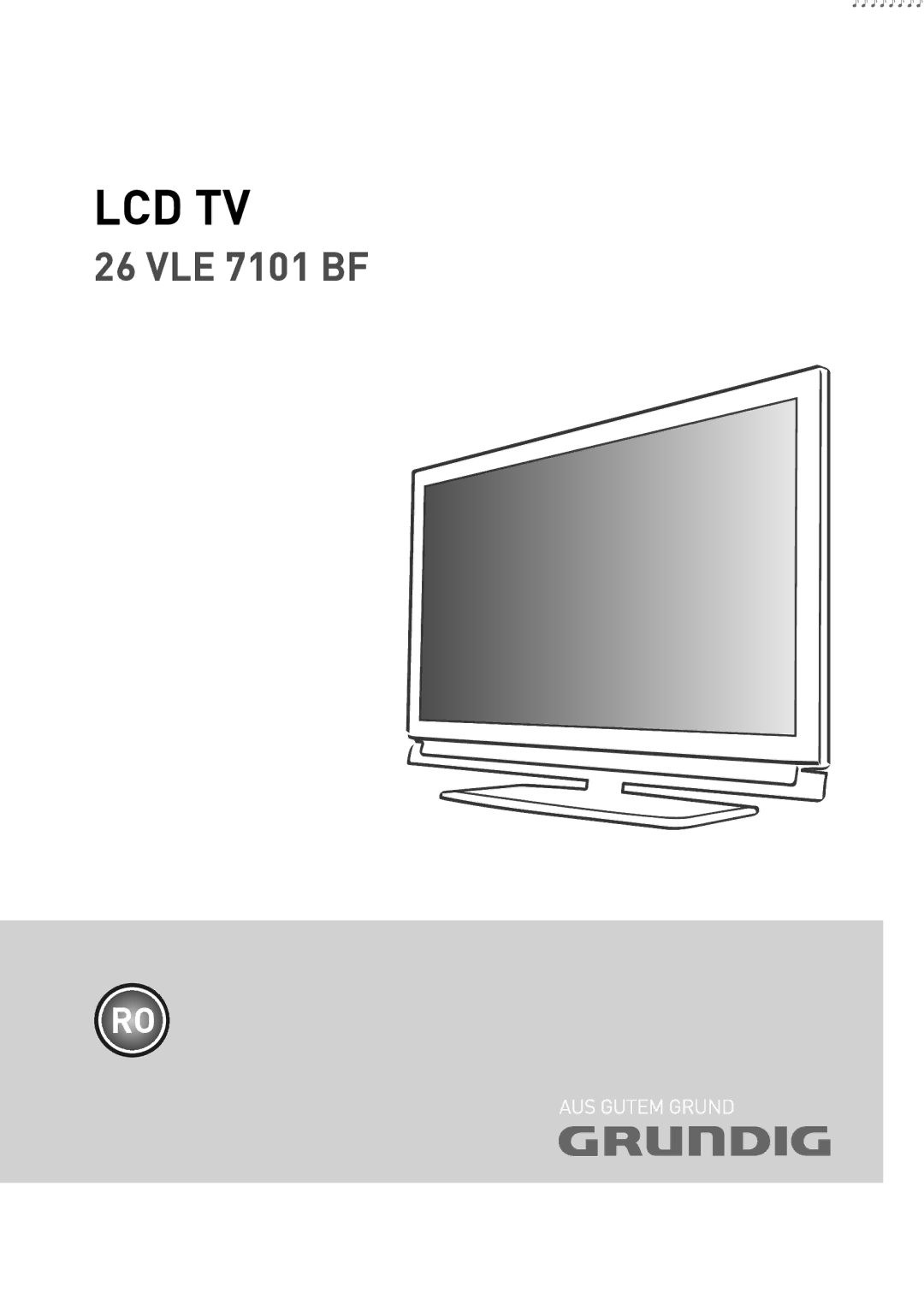 Grundig 26 VLE 7101 BF manual Lcd Tv 