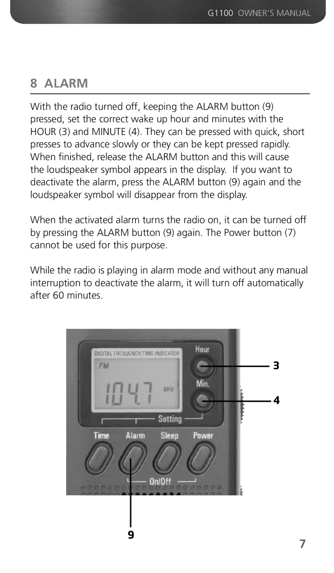 Grundig 300PEAM owner manual Alarm 