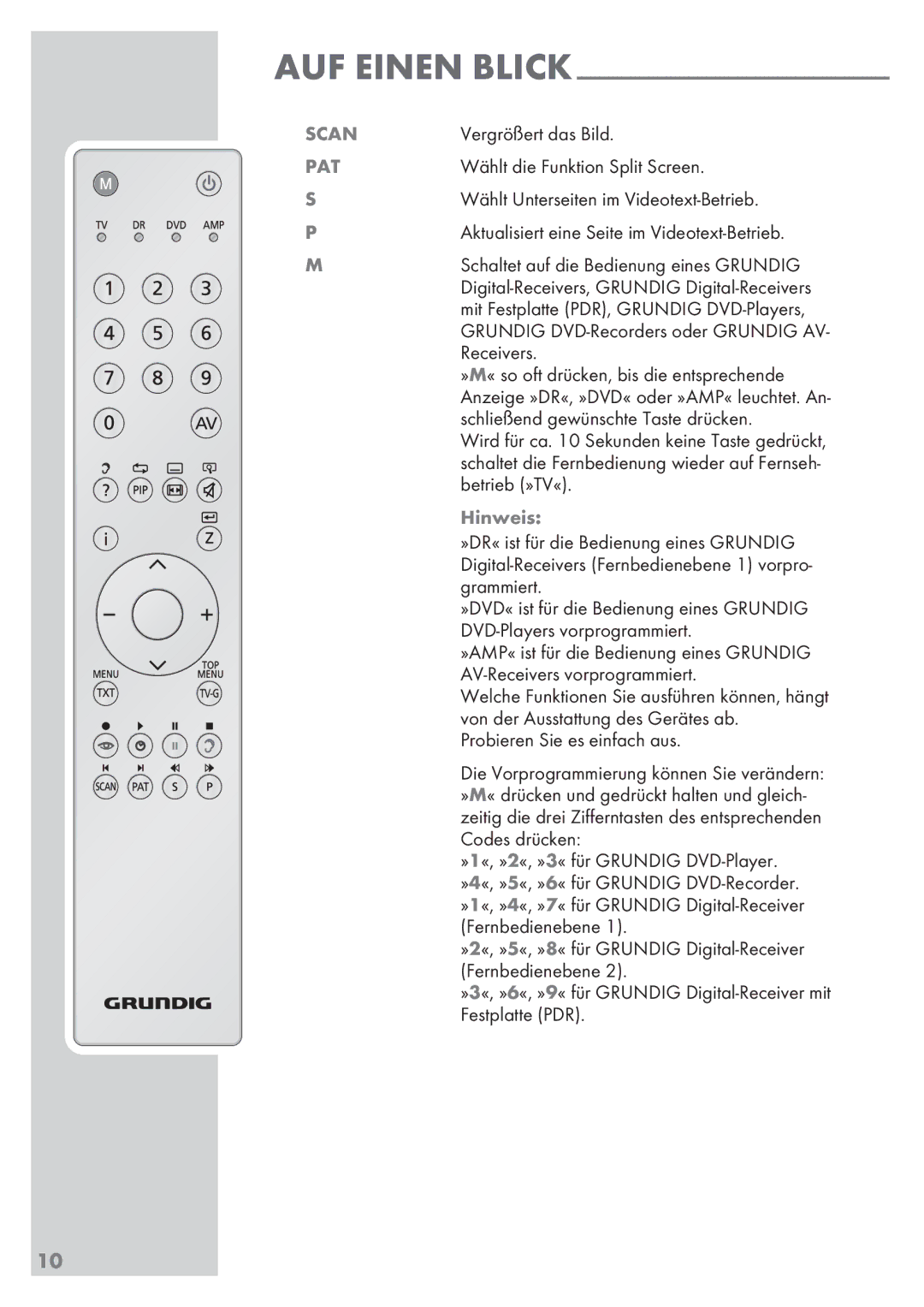 Grundig 32 GLX 6951 manual 10­, Pat 