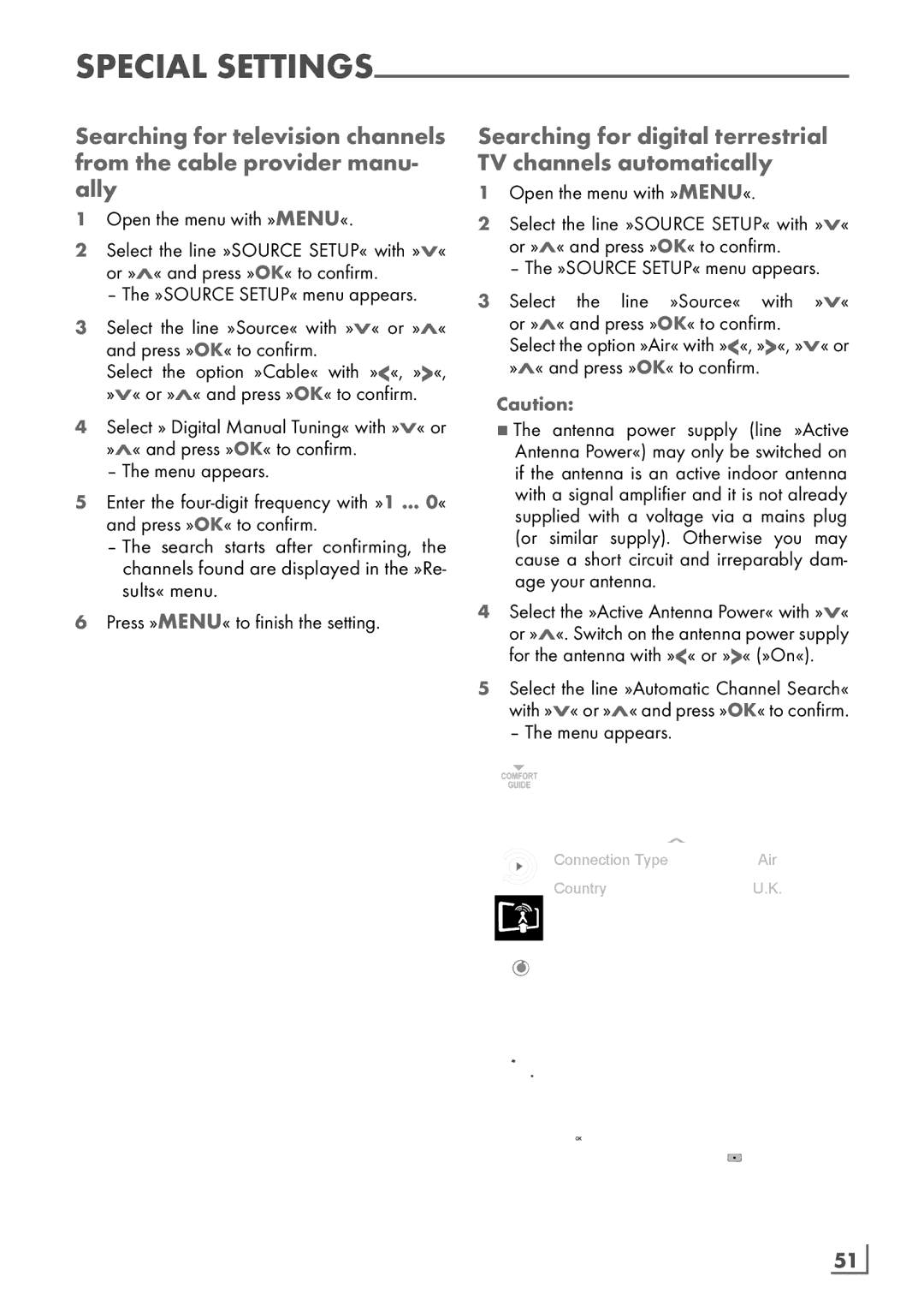 Grundig 32 VLC 6121 C manual Searching for digital terrestrial TV channels automatically, English ­51 