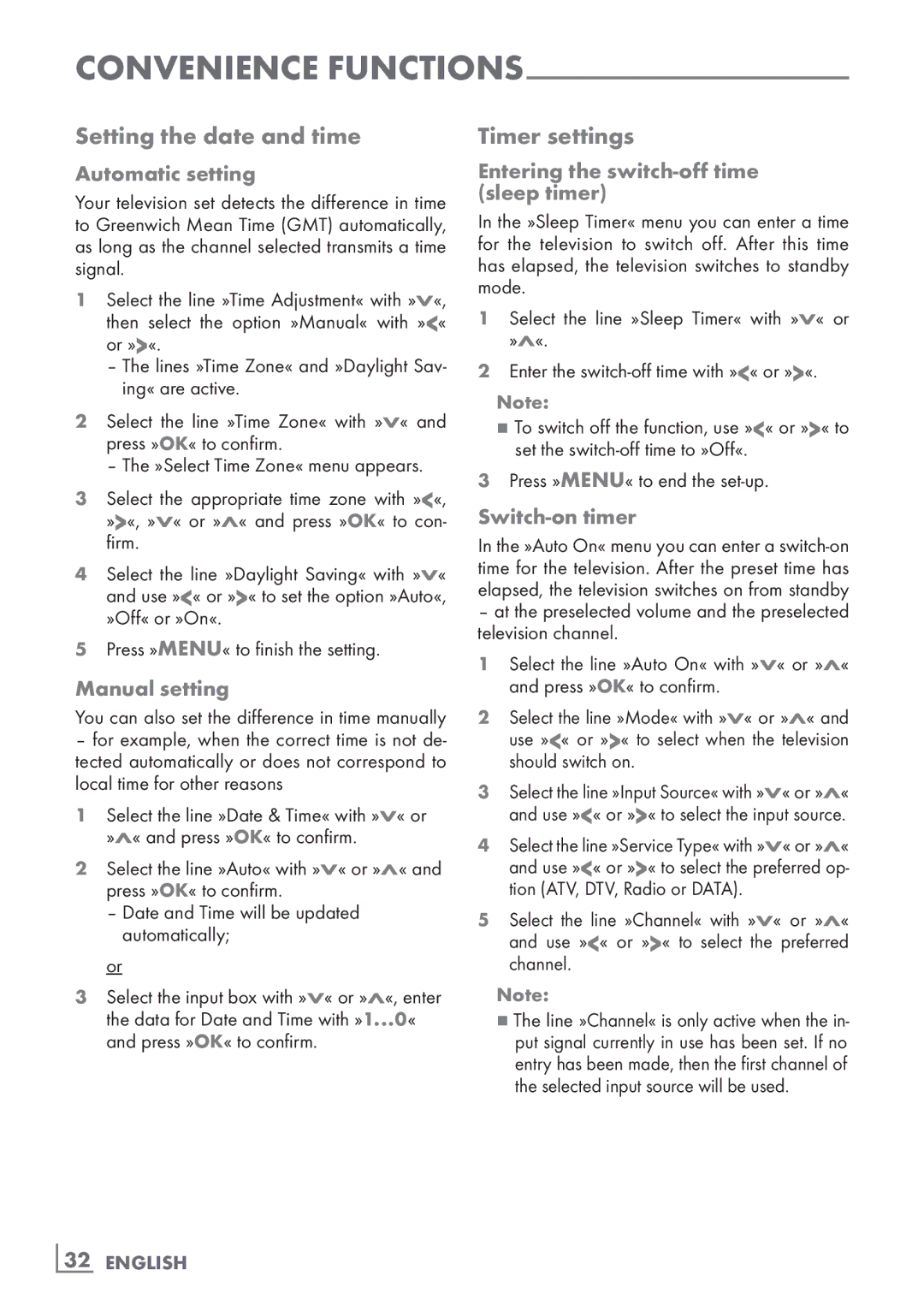 Grundig 32 VLD 4201 BF manual Setting the date and time, Timer settings 