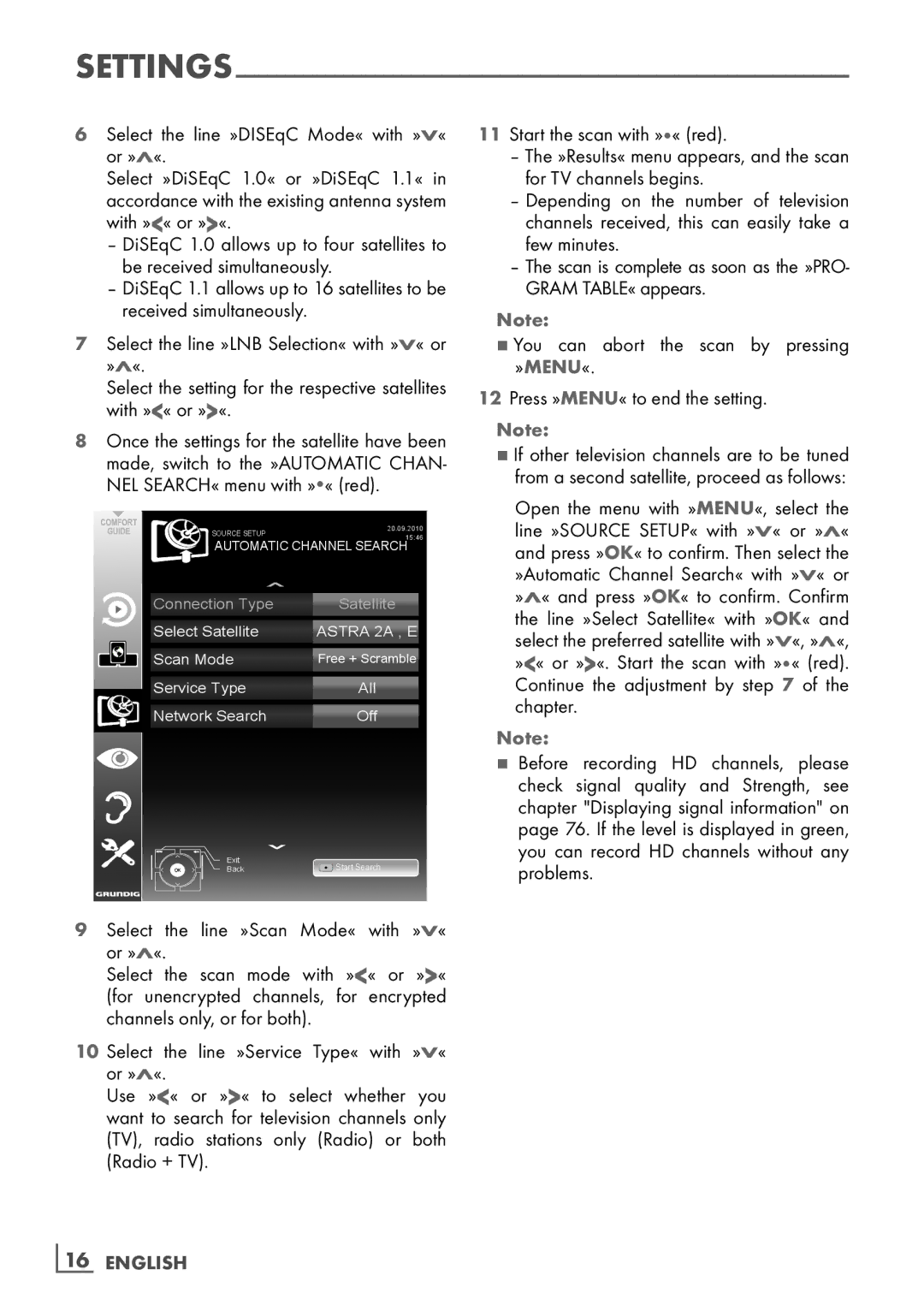 Grundig 32 VLD 8130 SL manual ­16 English 