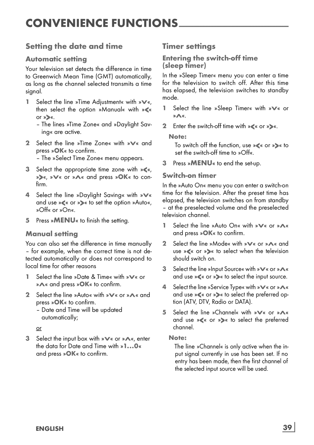 Grundig 32 VLE 6142 C manual Setting the date and time, Timer settings 