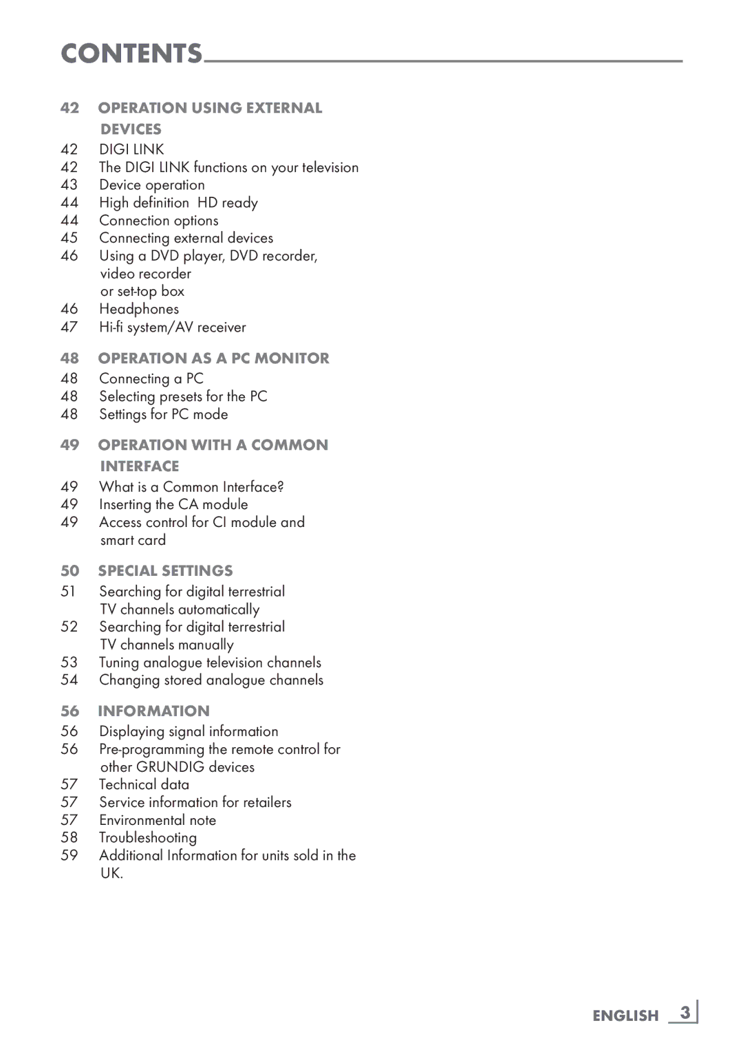 Grundig 32 VLE 7131 BF manual Operation Using External Devices, Displaying signal information 