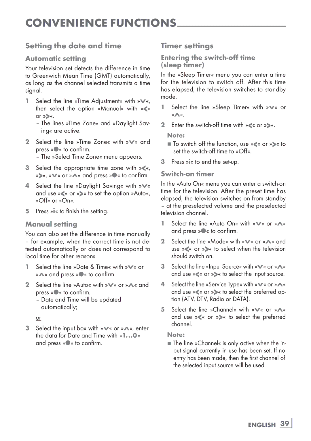 Grundig 32 VLE 7131 BF manual Setting the date and time, Timer settings 