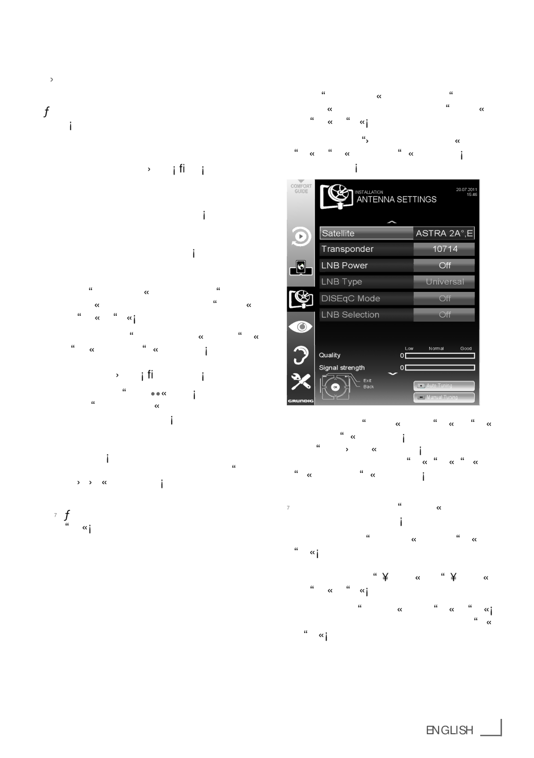 Grundig 32 VLE 8130 BL manual Tuning the television channels from satellite DVB-S, Easy installation, Advanced installation 