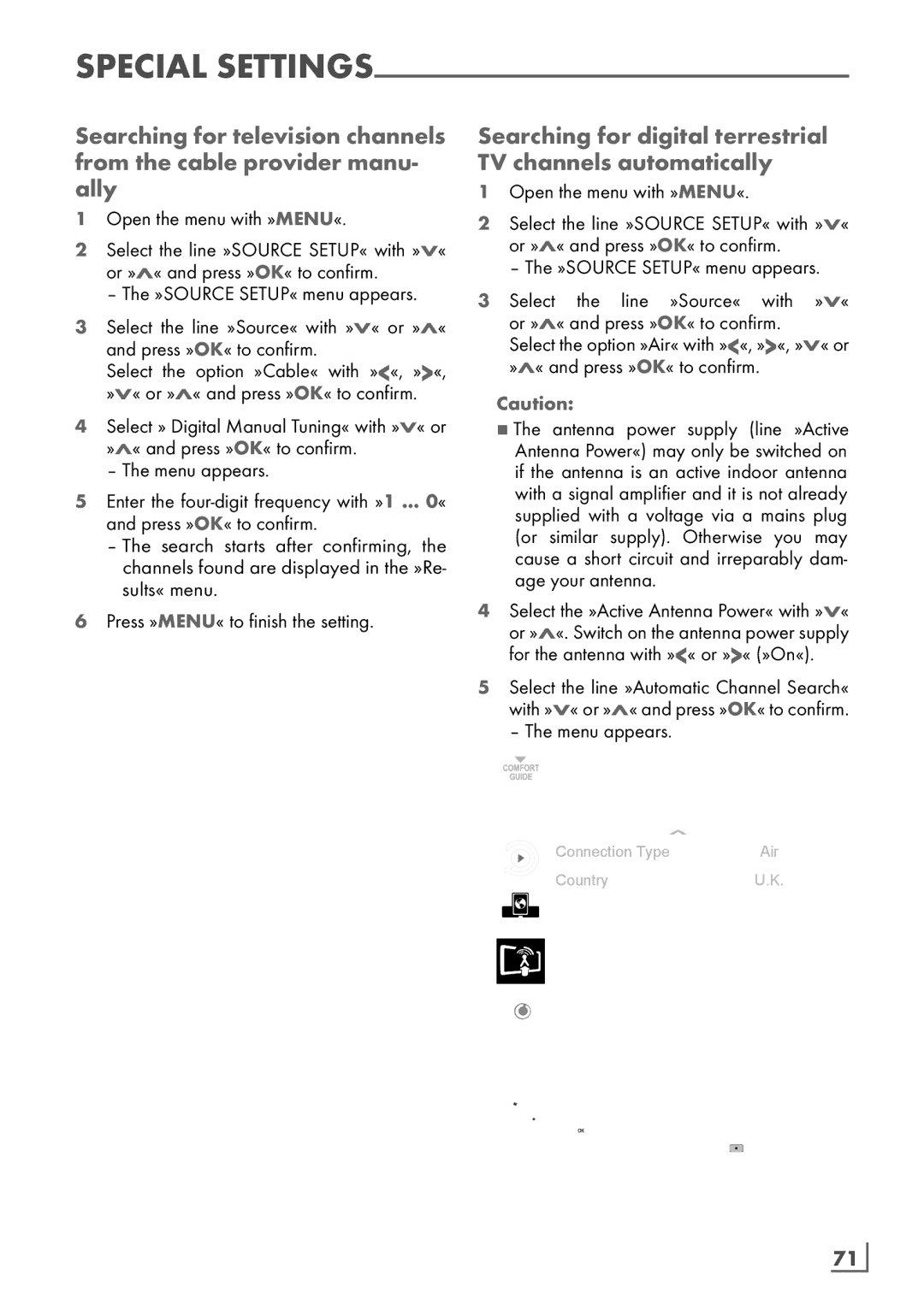 Grundig 32 VLE 8130 BL manual Searching for digital terrestrial TV channels automatically, English ­71 