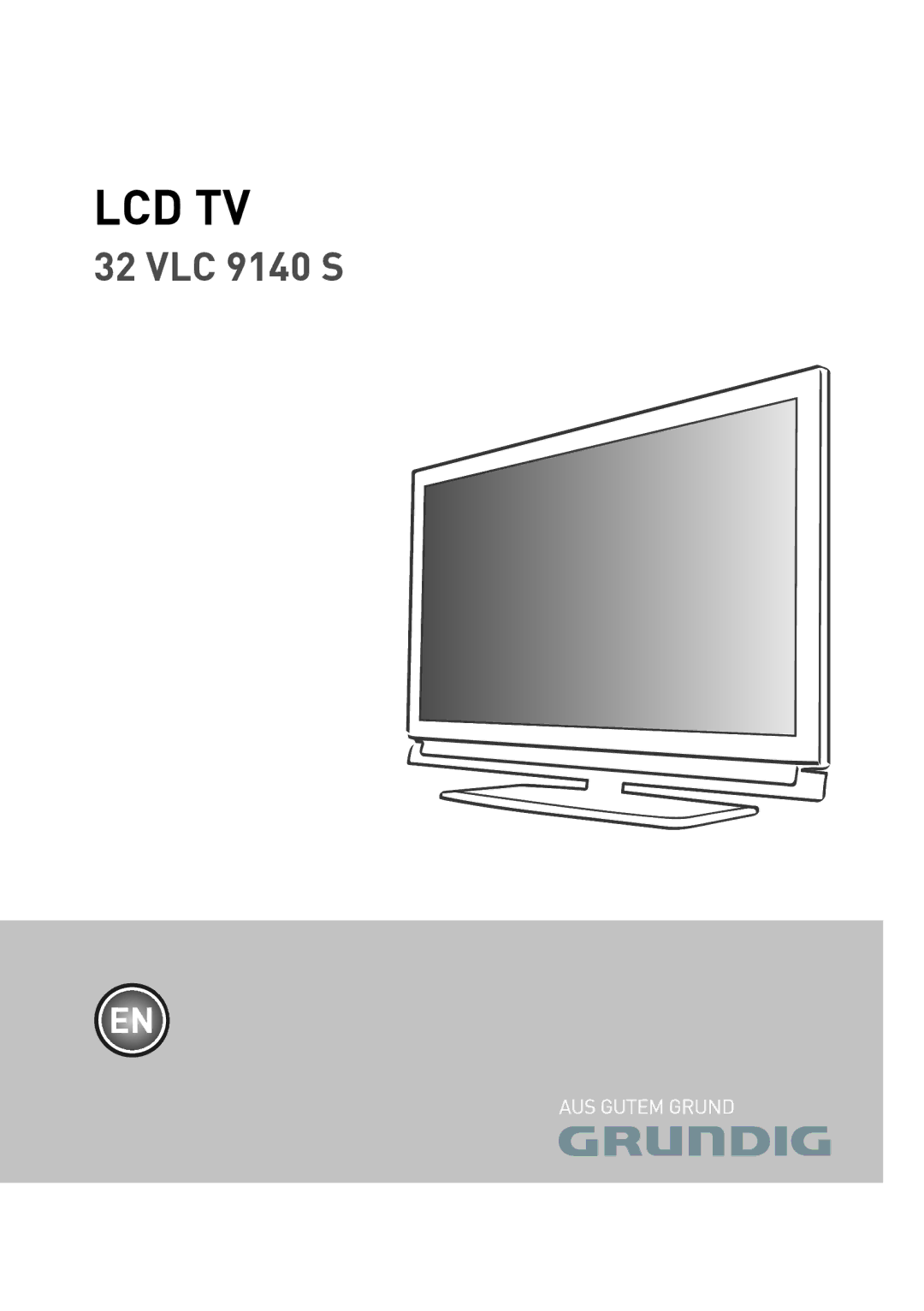 Grundig 32VLC9140S manual Lcd Tv 