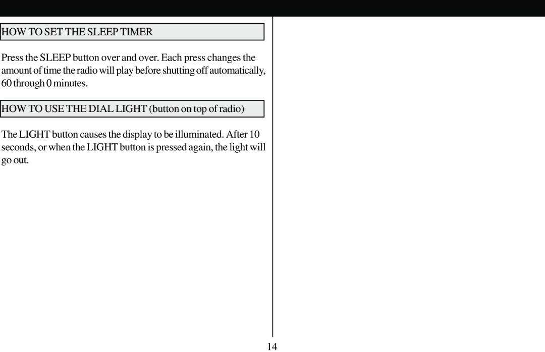 Grundig 400 PE manual HOW to SET the Sleep Timer 