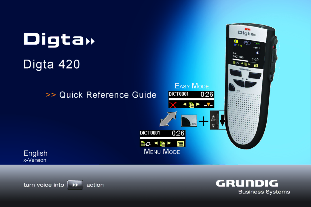 Grundig 420 manual Digta 