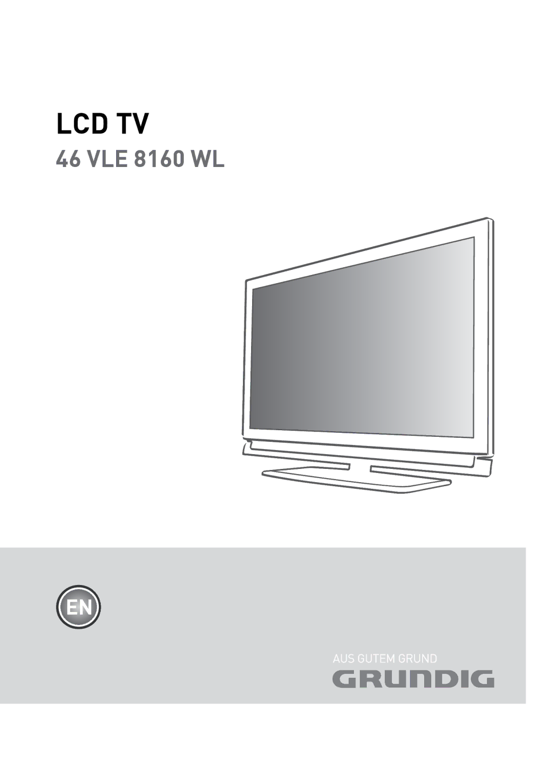 Grundig 46 VLE 8160 WL manual Lcd Tv 