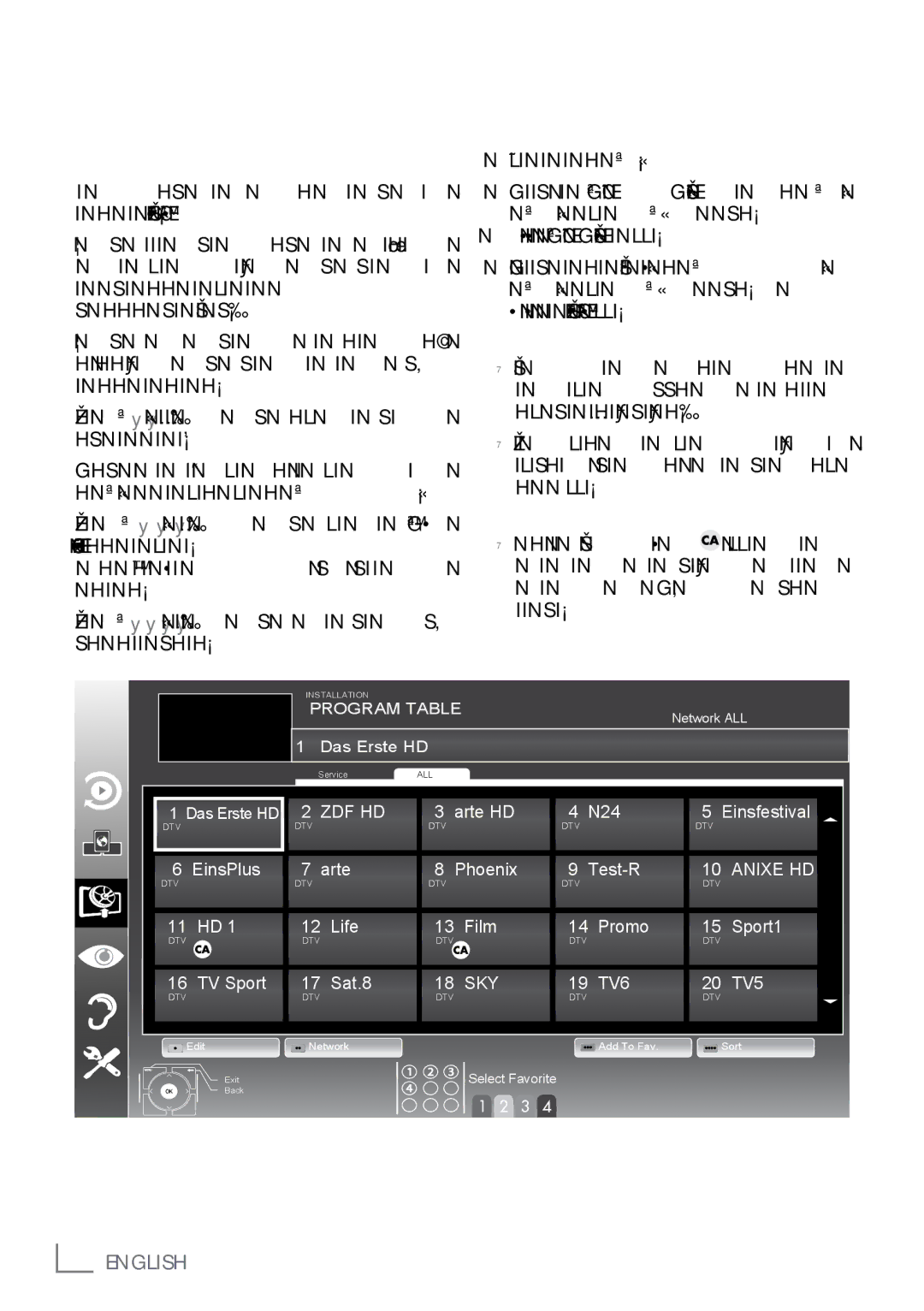 Grundig 46 VLE 8160 WL manual Changing the program table for the digital channels, Selecting channel lists, ­18 English 