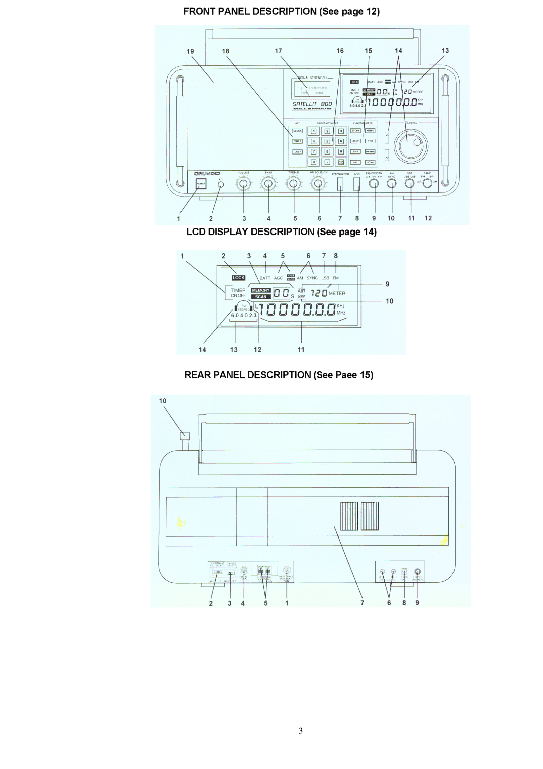 Grundig 800 MILLENNIUM manual 