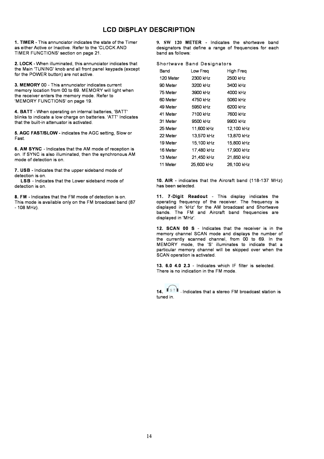 Grundig 800 MILLENNIUM manual Lcd Display Description 