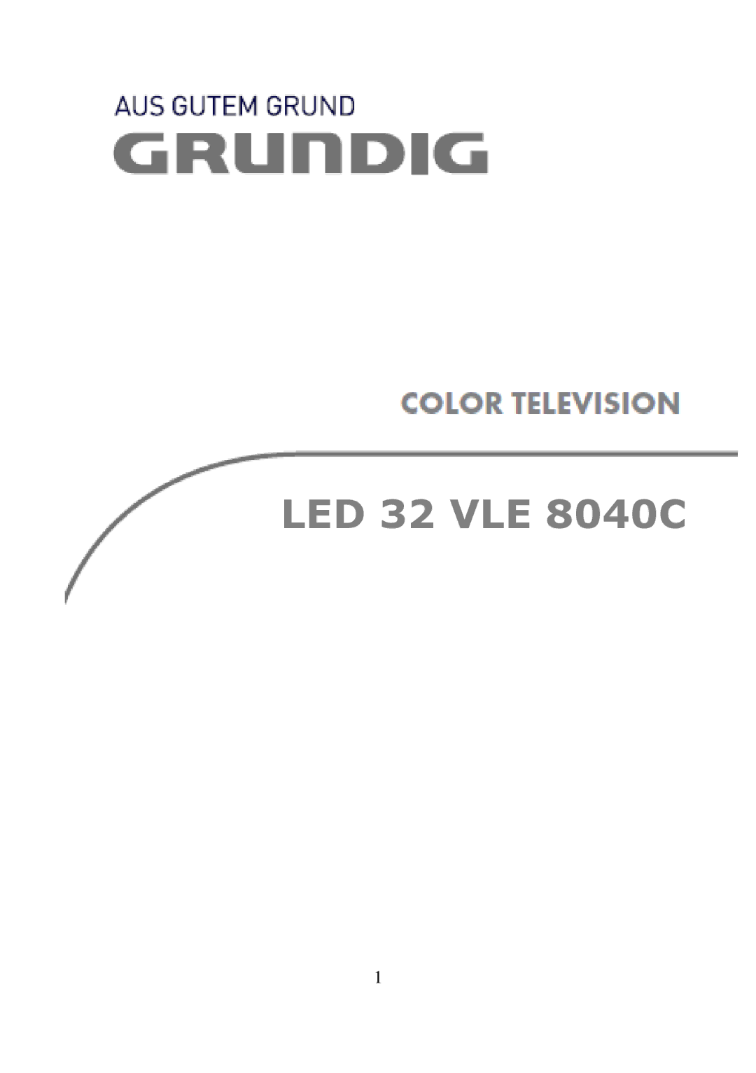 Grundig manual LED 32 VLE 8040C 