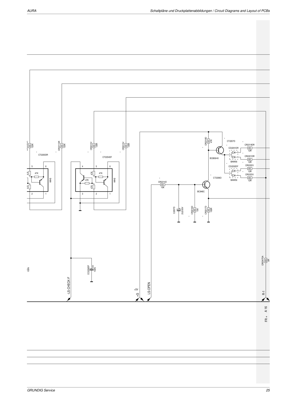 Grundig Aura service manual Ls-Open, BAW56, Ls- -Check 