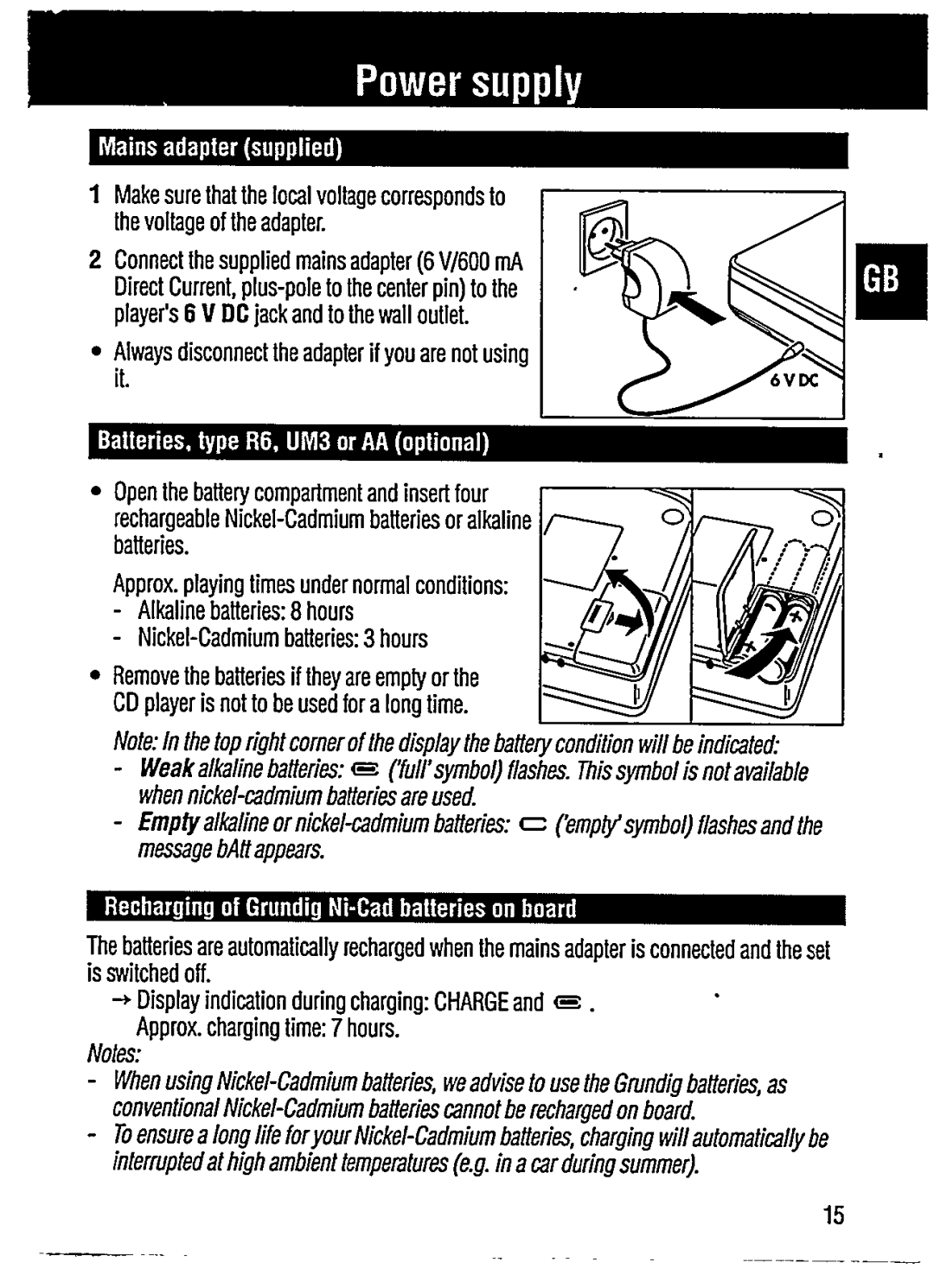 Grundig CDP 110 manual 