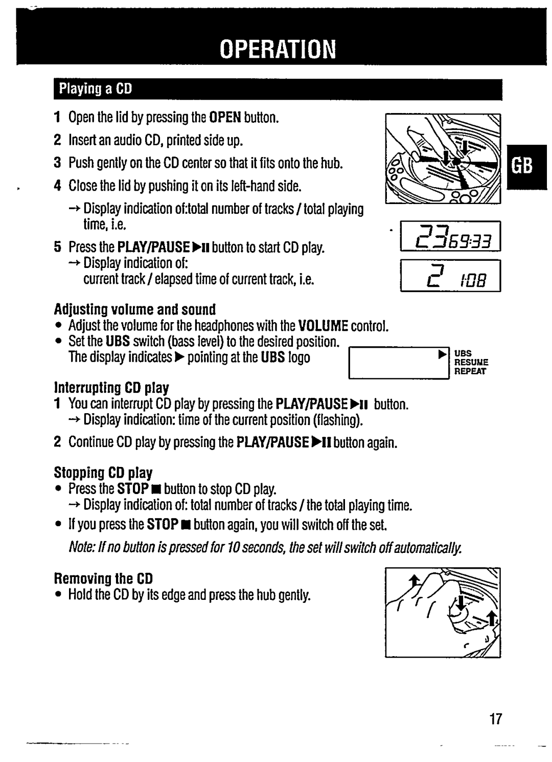 Grundig CDP 110 manual 