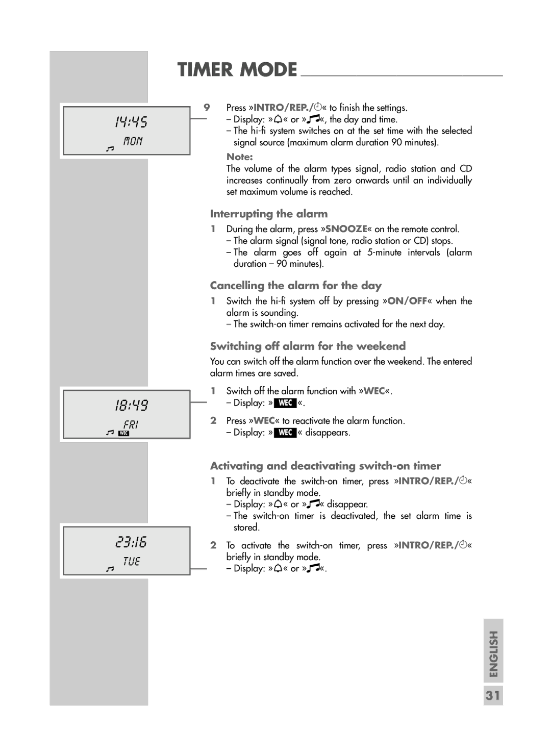 Grundig CDS 6580 SPCD manual 1445, 1849, 2316 