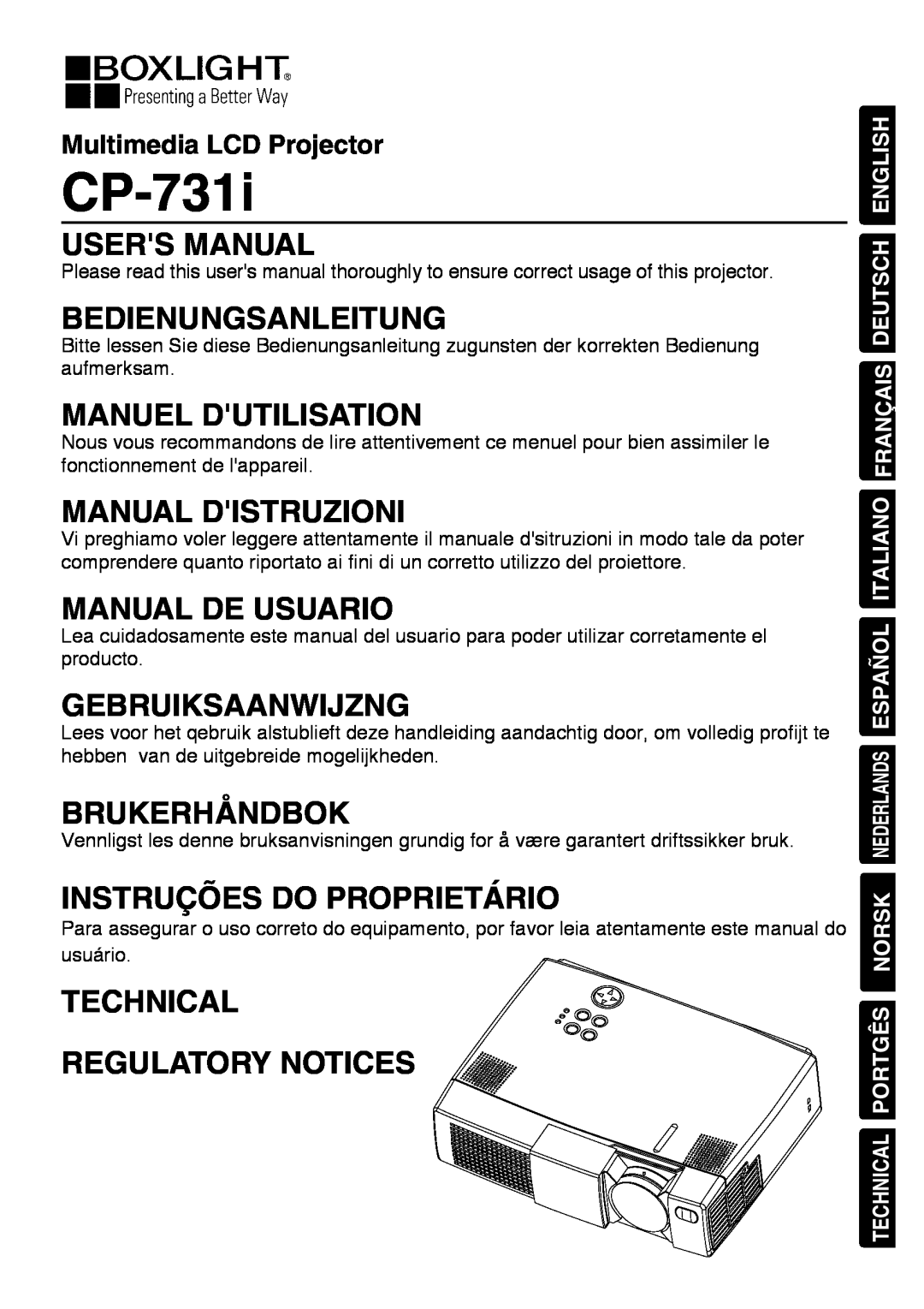 Grundig CP-731i user manual Users Manual, Bedienungsanleitung, Manuel Dutilisation, Manual Distruzioni, Manual De Usuario 