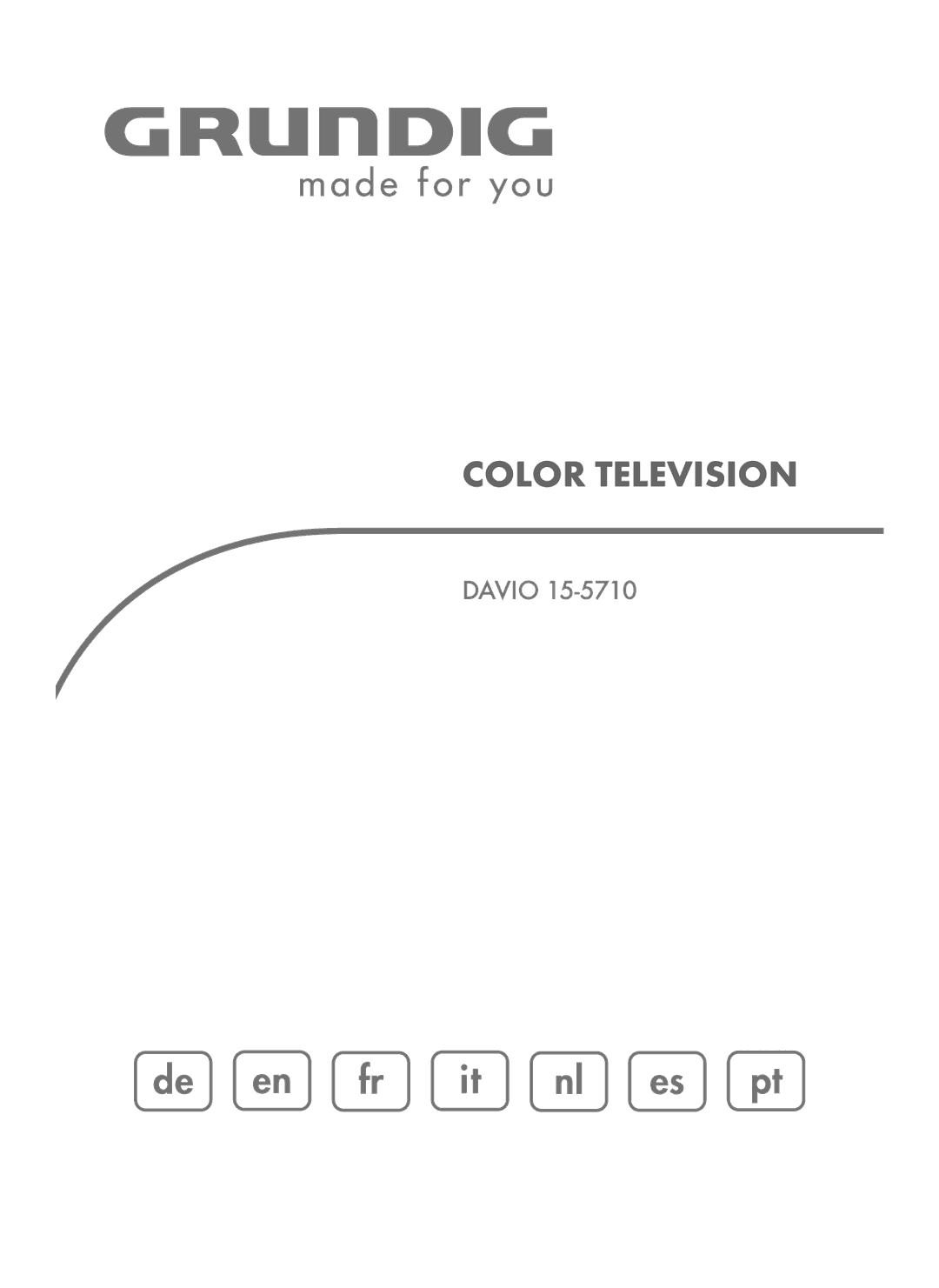 Grundig DAVIO 15-5710 manual Color Television 