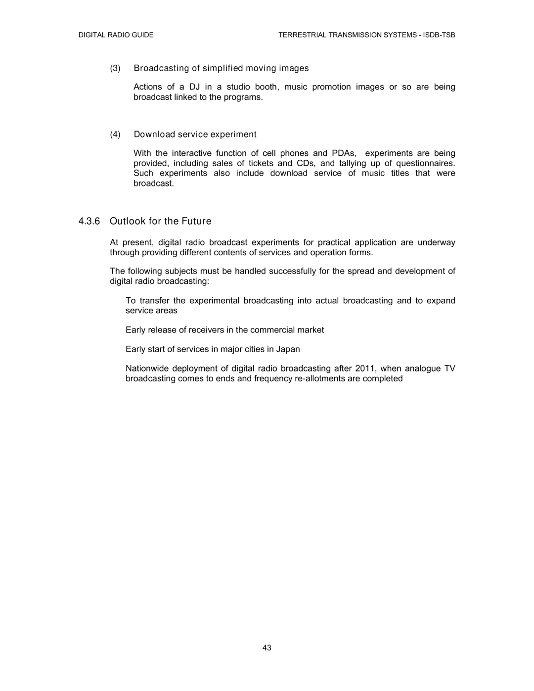 Grundig Digital Radio manual Outlook for the Future, Broadcasting of simplified moving images, Download service experiment 