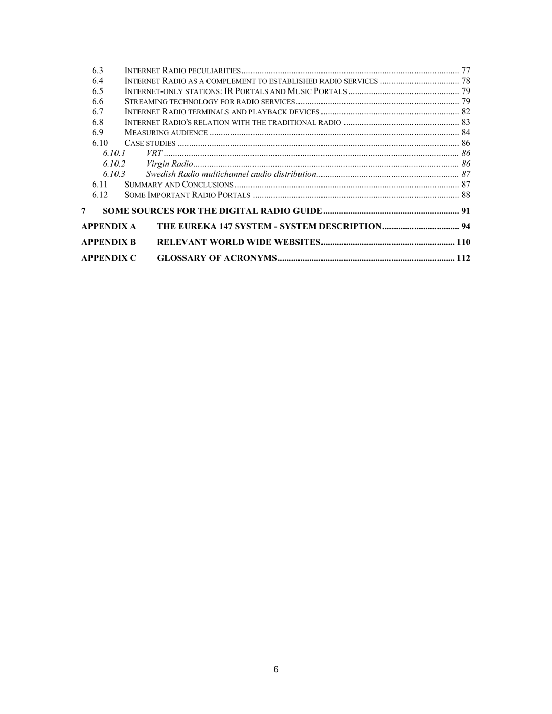 Grundig Digital Radio manual Appendix C Glossary of Acronyms 