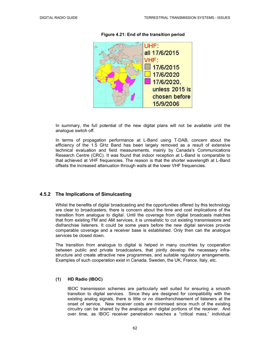 Grundig Digital Radio manual Implications of Simulcasting, HD Radio Iboc 