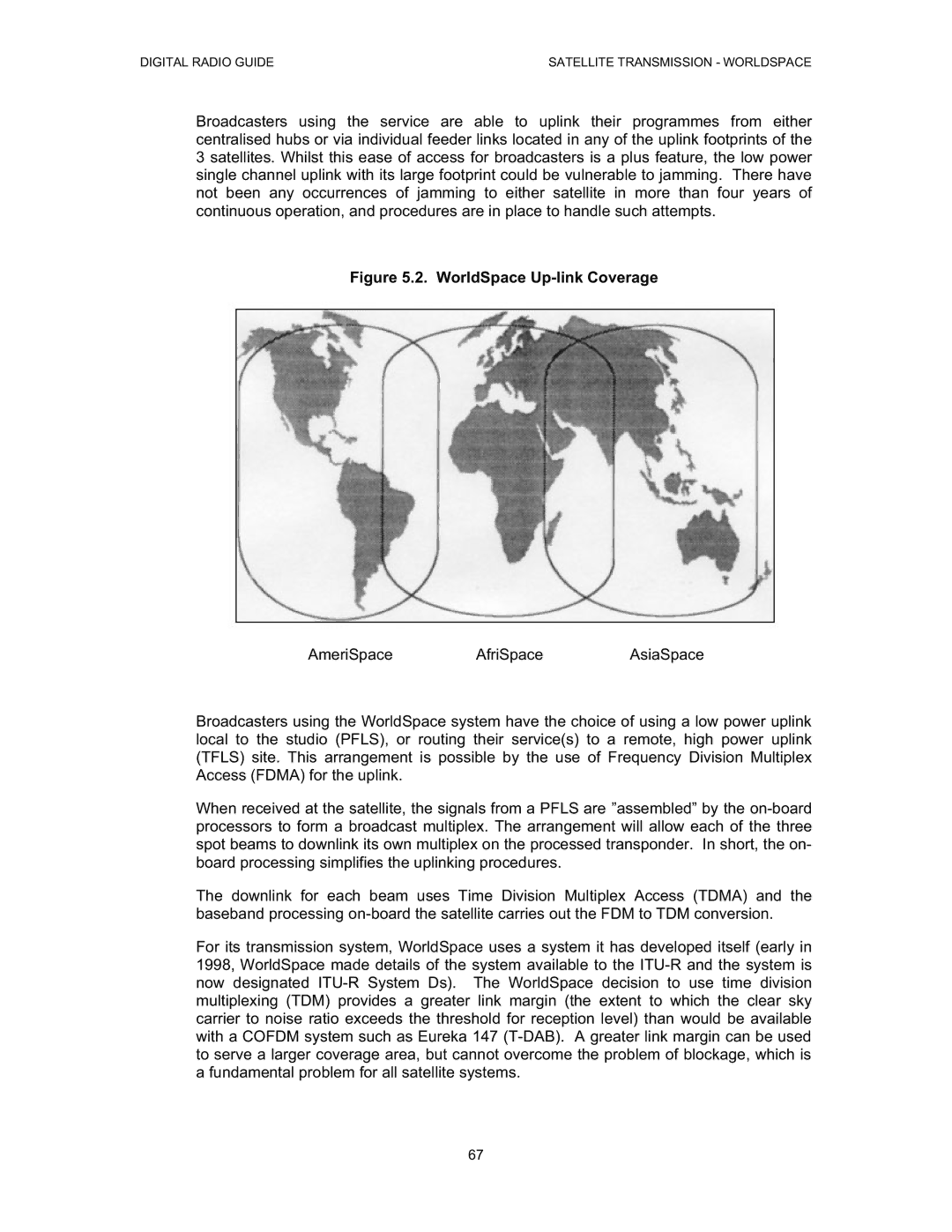 Grundig Digital Radio manual WorldSpace Up-link Coverage 