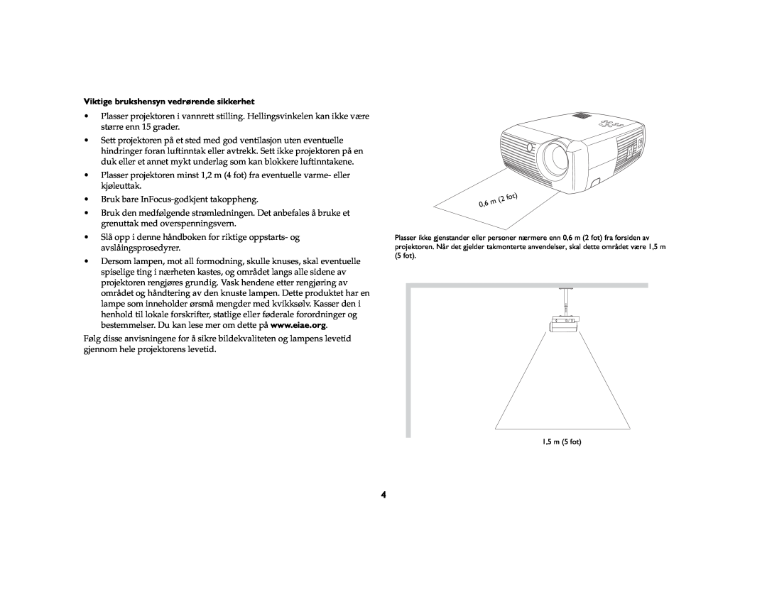 Grundig DLPTM Projector manual Viktige brukshensyn vedrørende sikkerhet 