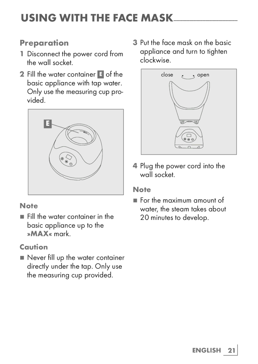 Grundig FS 4820 manual Preparation, Plug the power cord into the wall socket 