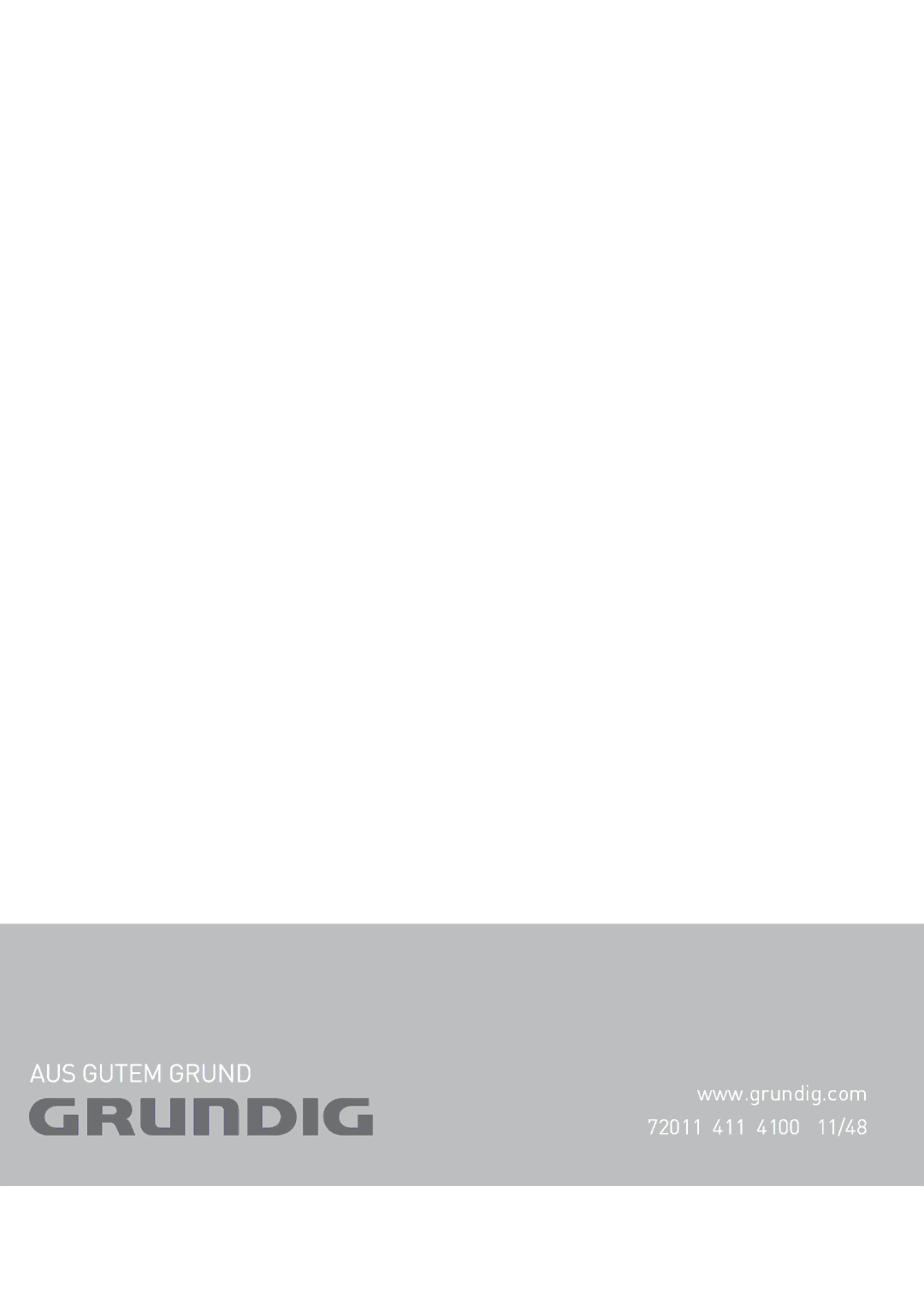 Grundig GBP 6100 2D manual 