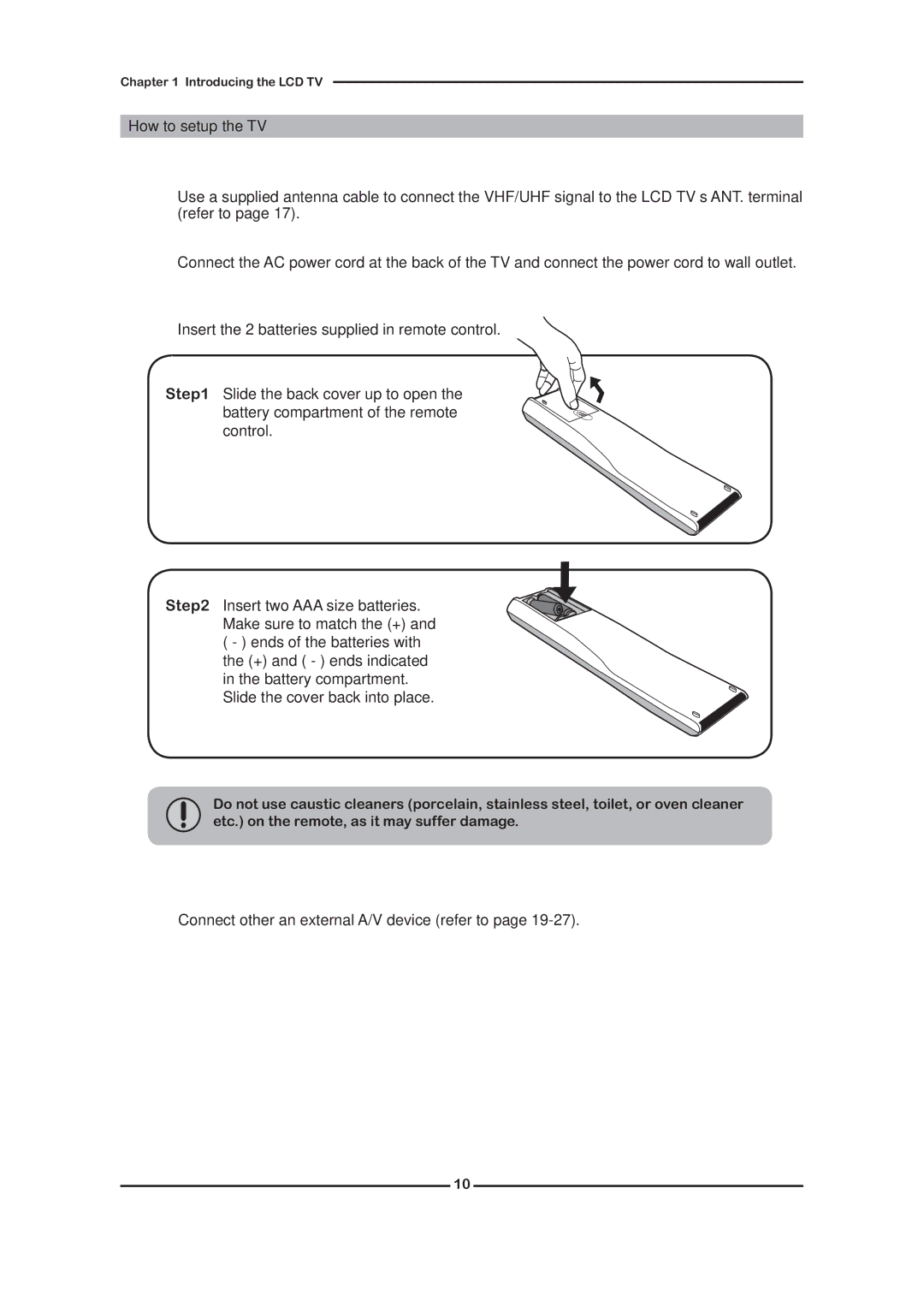 Grundig GLCD3201, GLCD4001 manual Connect other an external A/V device refer to 