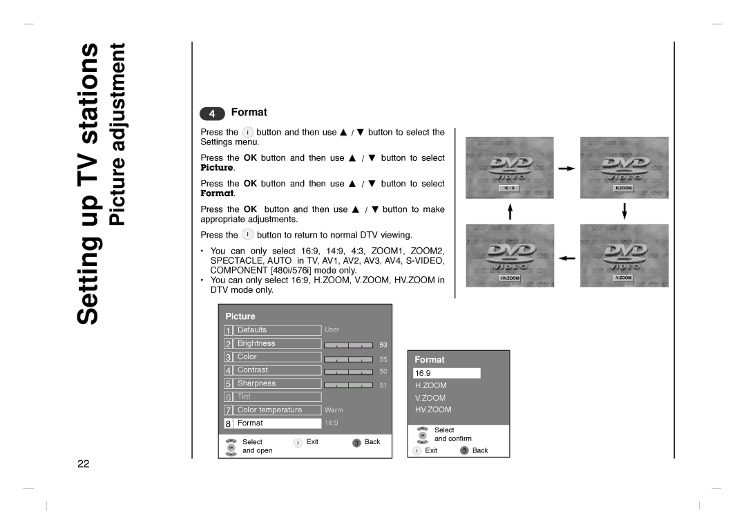 Grundig GLCD4000HD, GLCD4600HD manual Setting, Format 