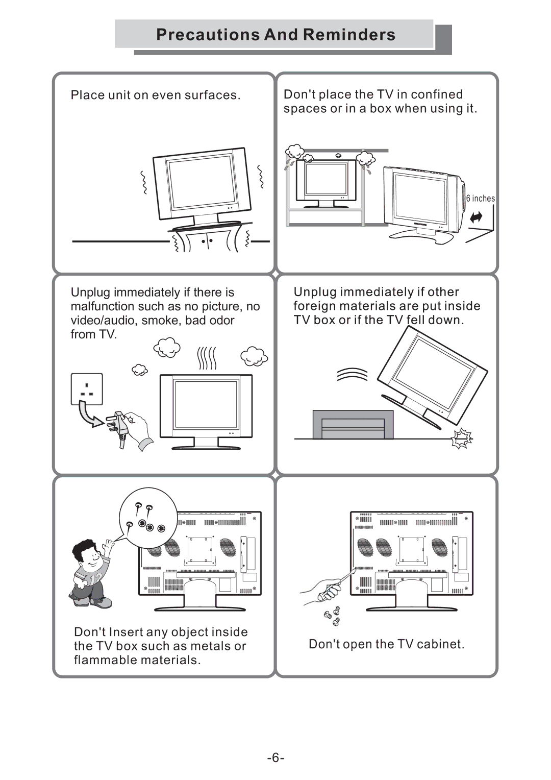 Grundig GULCD15S/DVD instruction manual Precautions And Reminders 