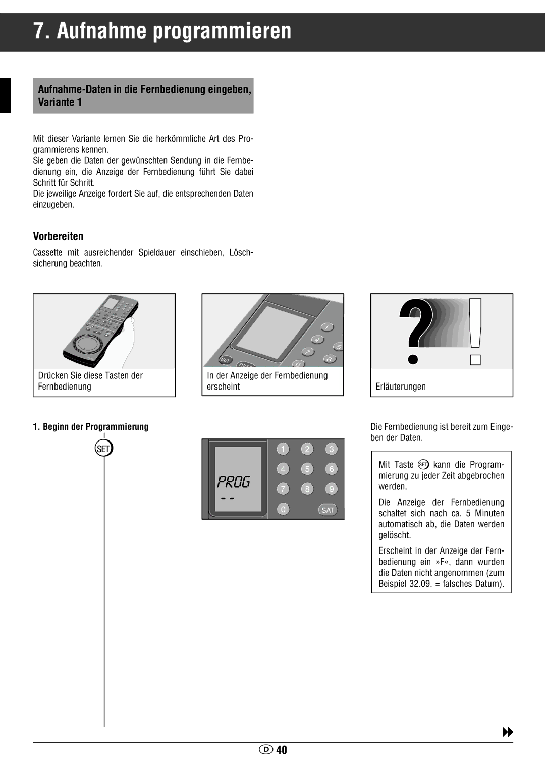 Grundig GV 460 VPT manual Erscheint 