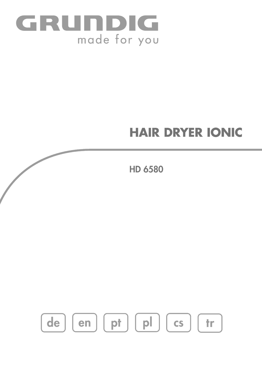 Grundig HD6580 manual Hair Dryer Ionic 