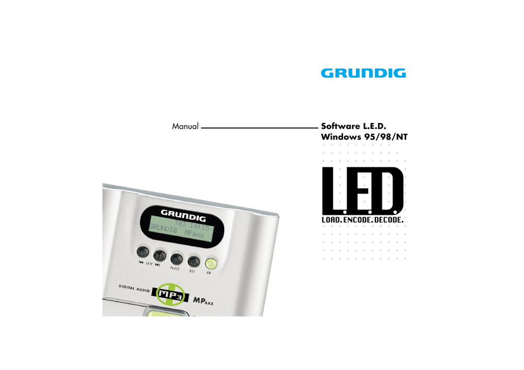 Grundig LED manual Manual Software L.E.D Windows 95/98/NT 