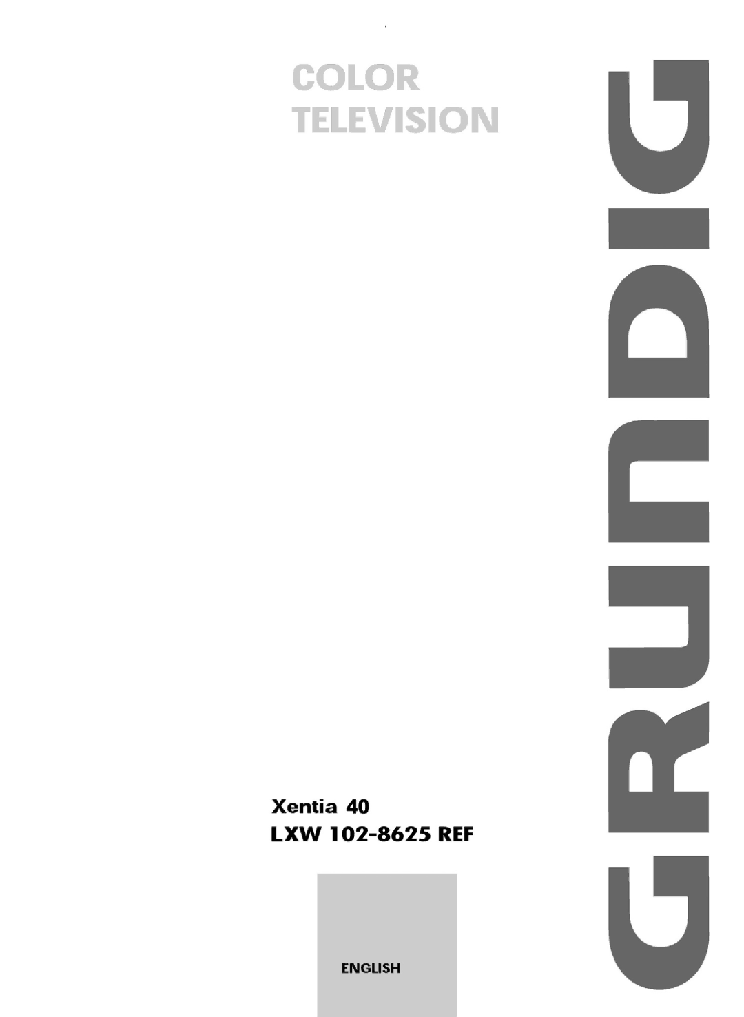 Grundig LXW 102-8625 REF manual 