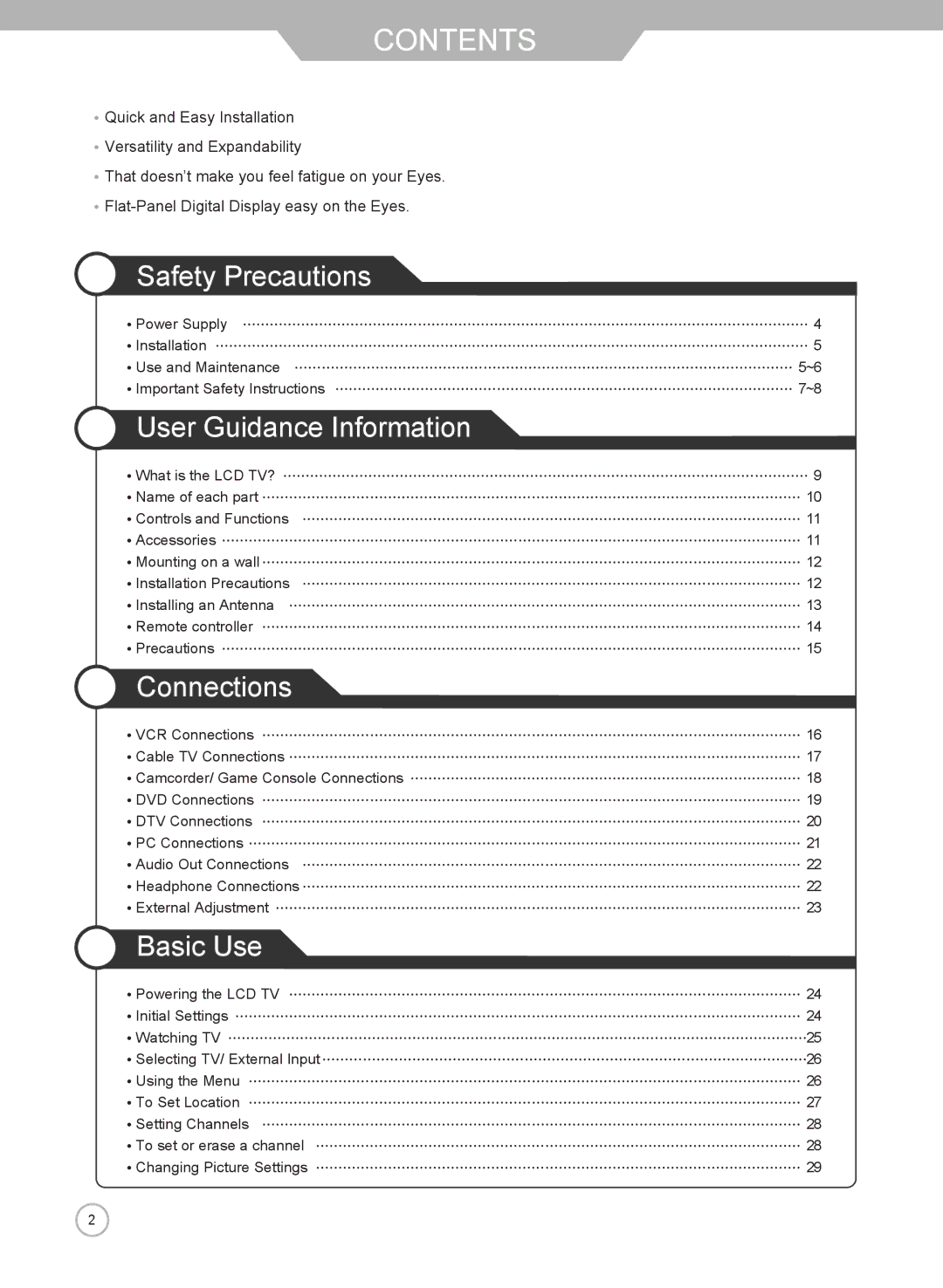 Grundig LXW 102-8625 REF manual Contents 