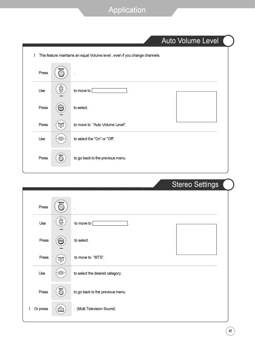 Grundig LXW 102-8625 REF manual Auto Volume Level, Stereo Settings 