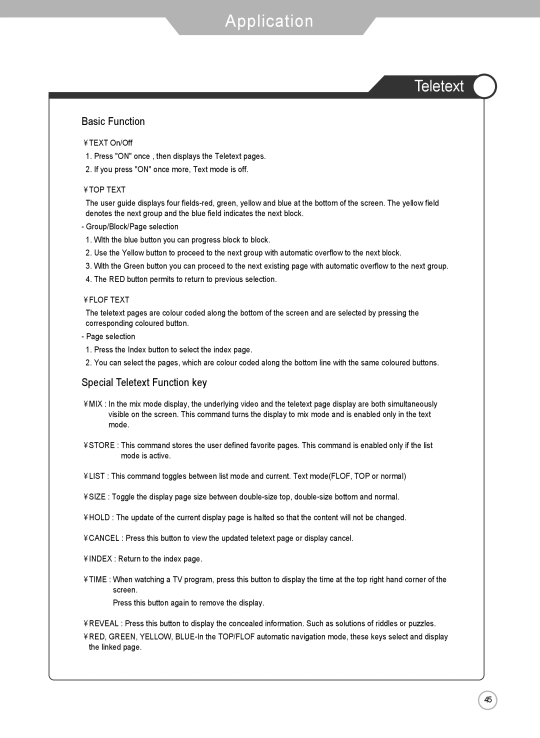 Grundig LXW 102-8625 REF manual Teletext, Basic Function 