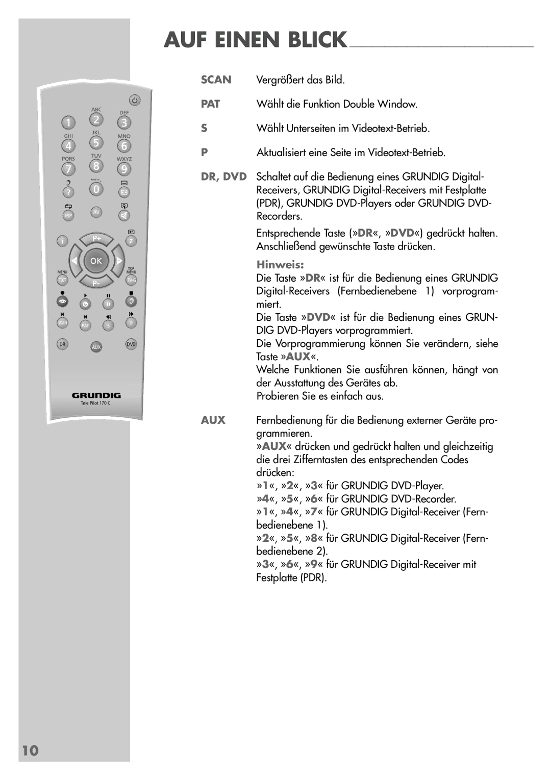 Grundig LXW 82-6710 REF manual Aux 