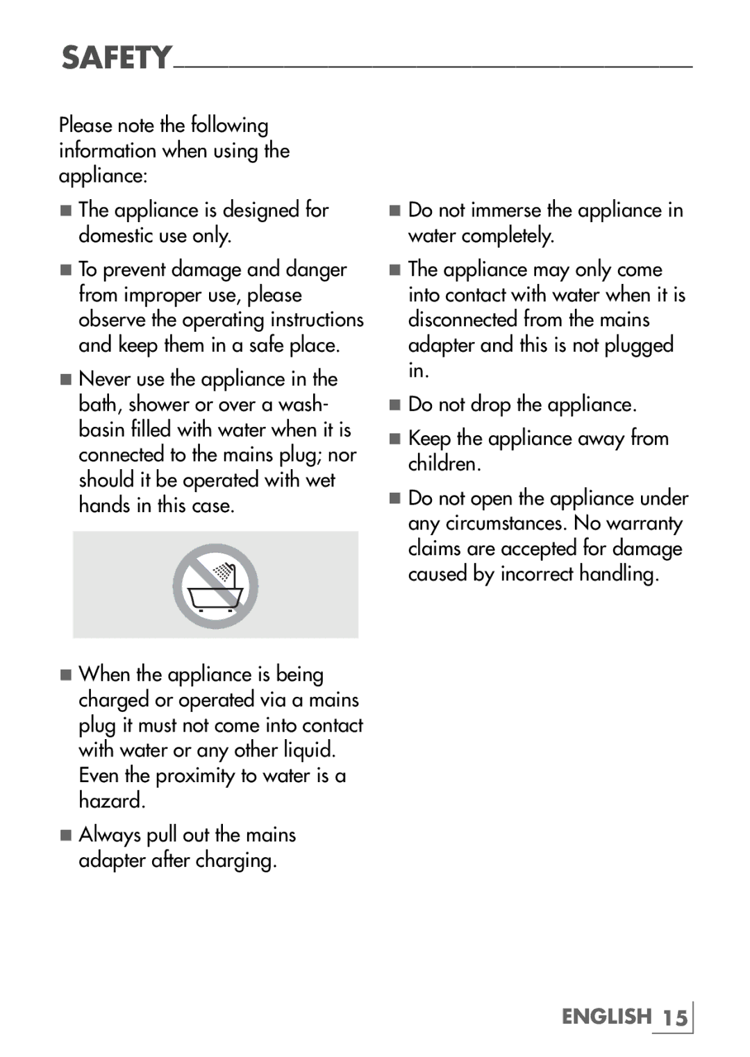 Grundig MC 4540 manual Safety 