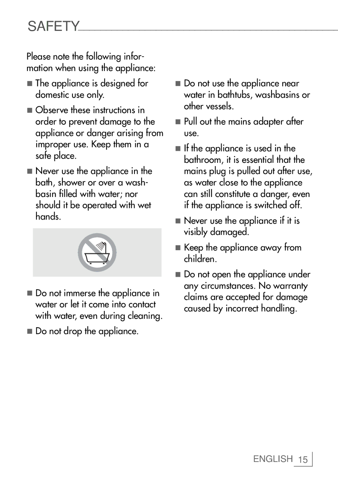 Grundig mc3540 manual Safety 