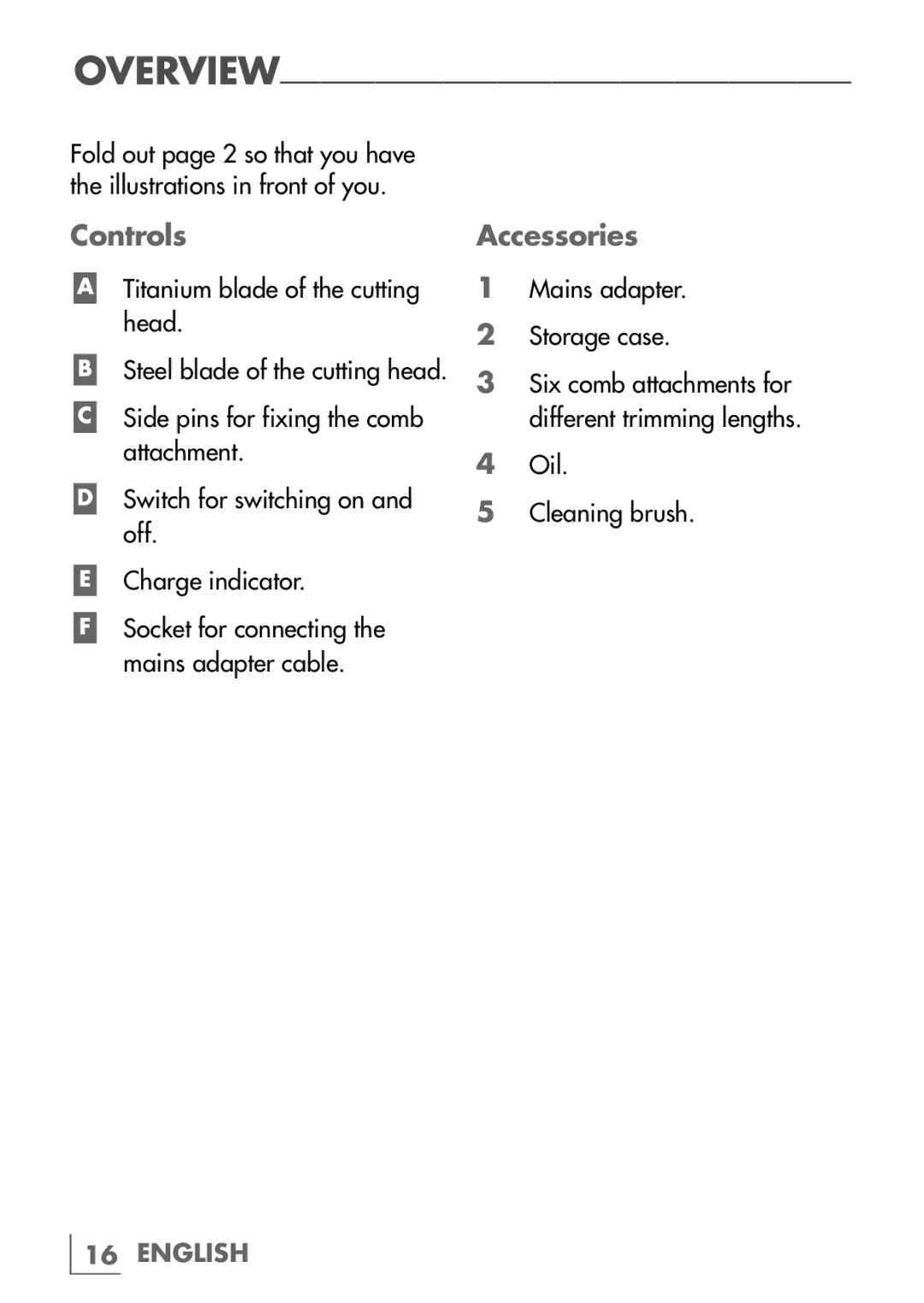 Grundig mc3540 manual Controls, Accessories 