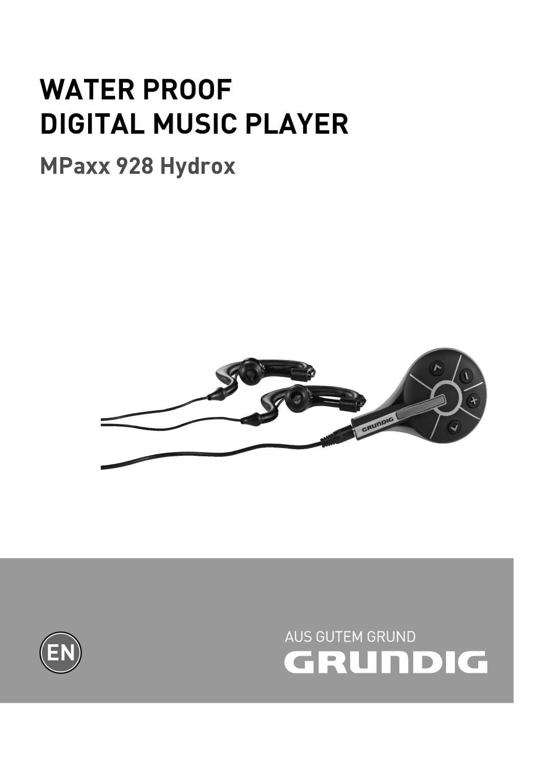 Grundig MPaxx 928 Hydrox manual Water Proof Digital Music Player 