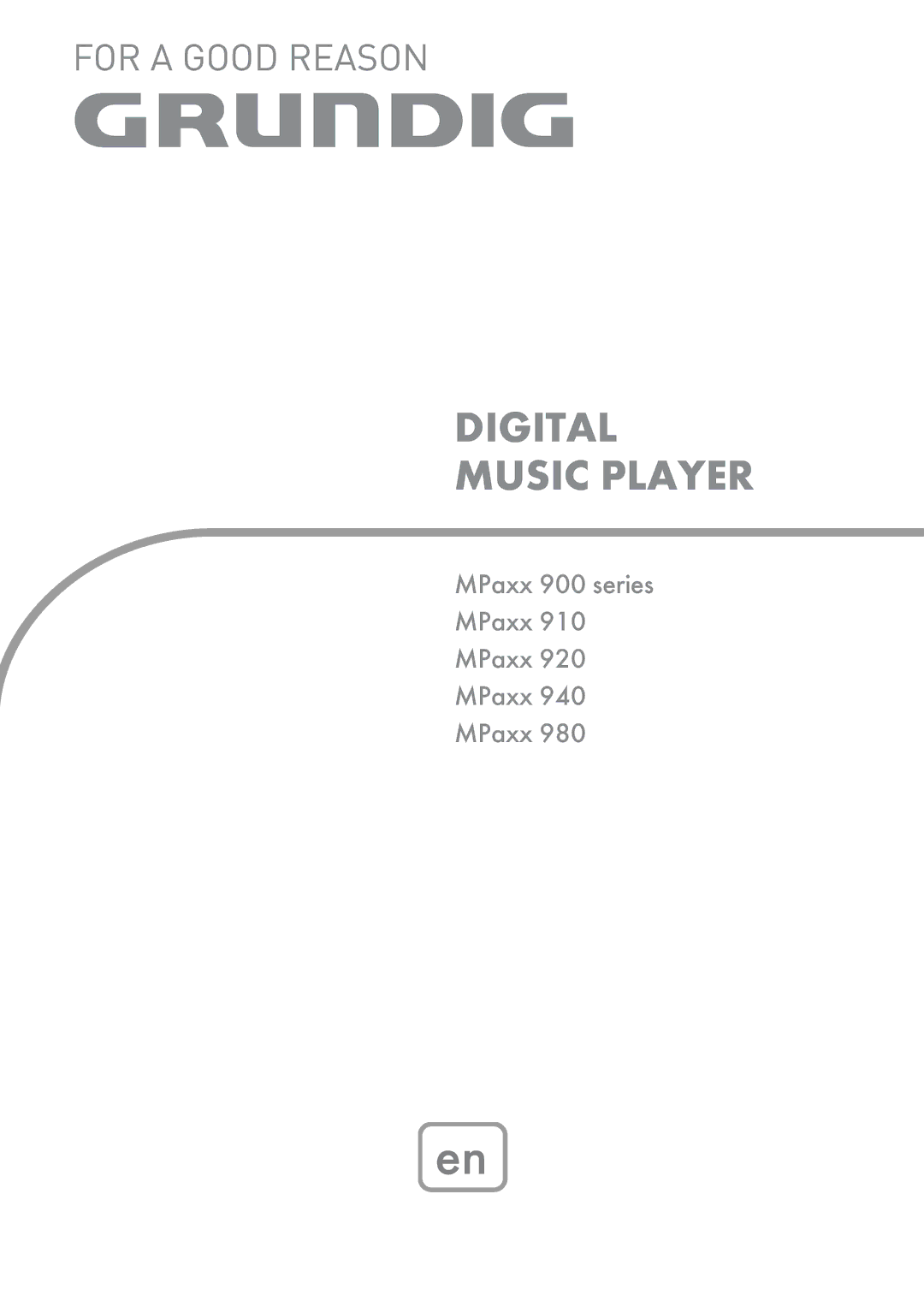 Grundig MPaxx 940, MPaxx 980, MPaxx 920, MPaxx 910, MPaxx 900 series manual Digital Music Player 